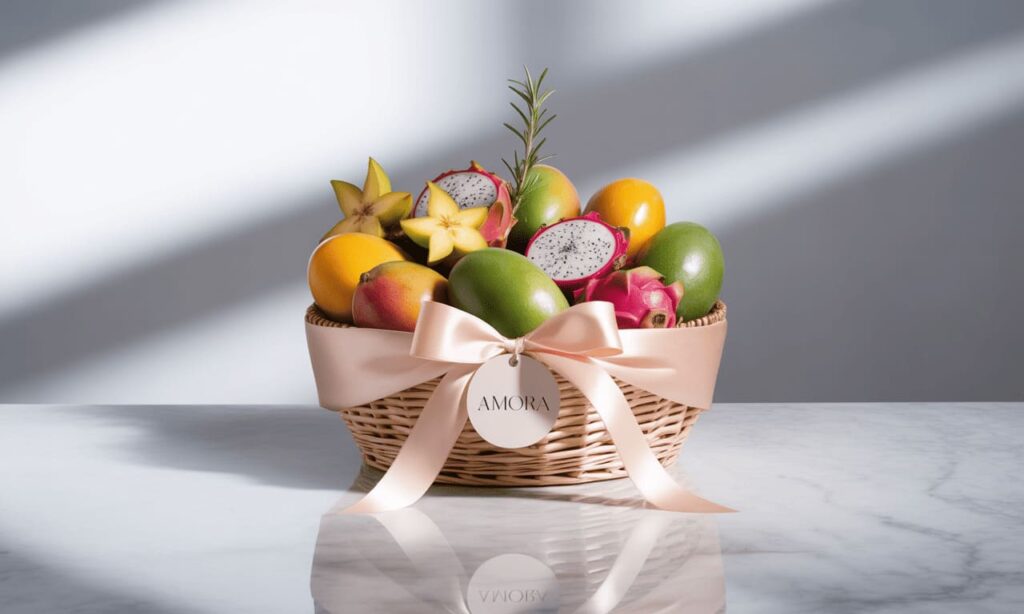 elegant exotic fruits gift basket