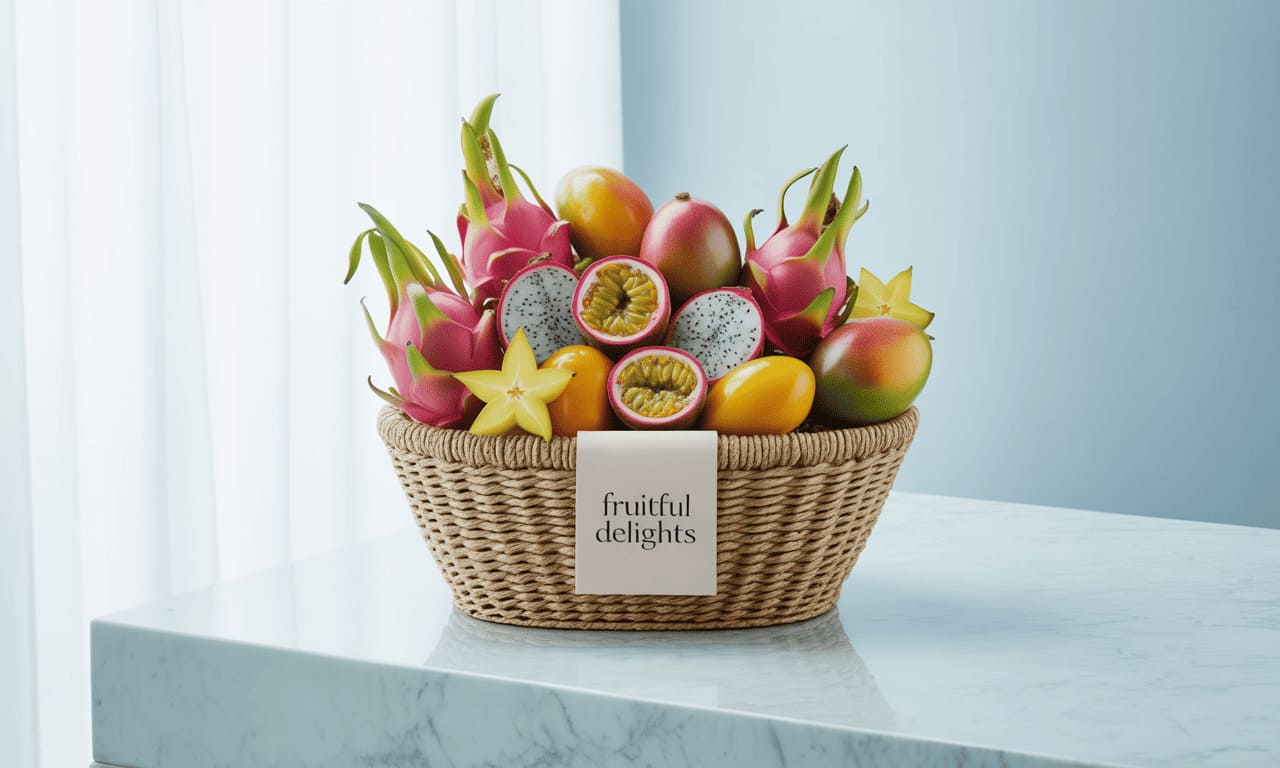 exotic fruits gift basket