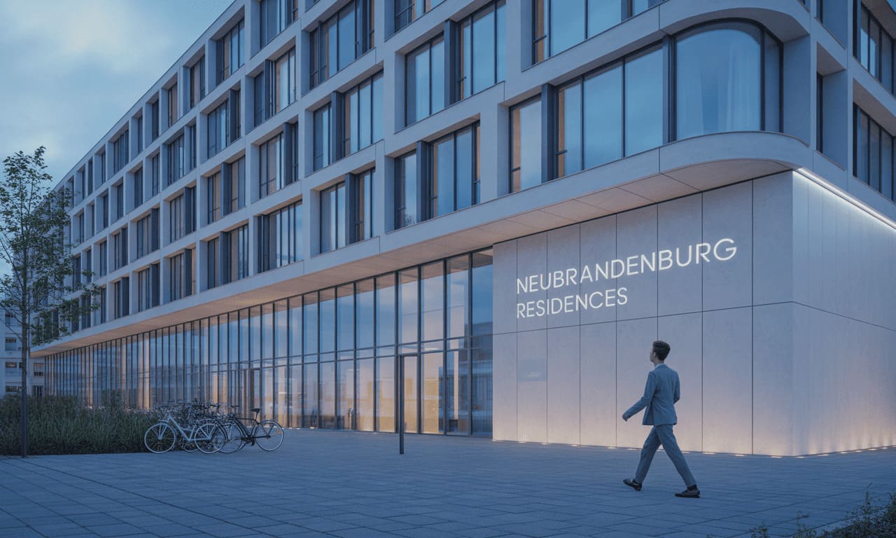 Panoramablick auf die Stadt Neubrandenburg