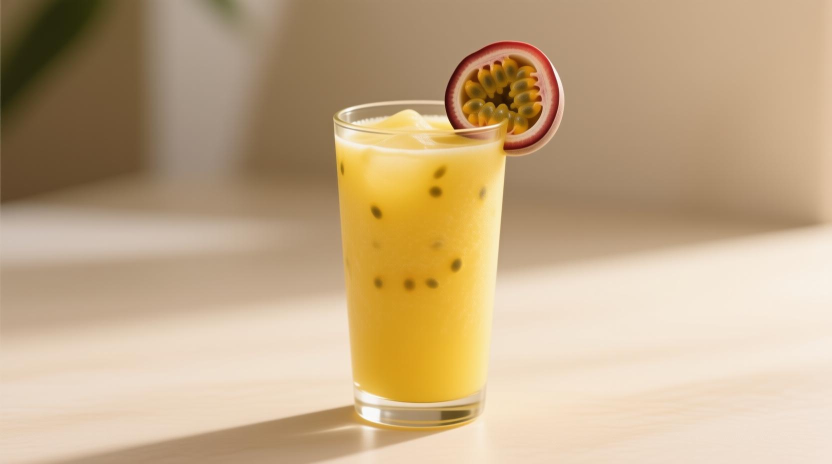 tropical passion fruit smoothie
