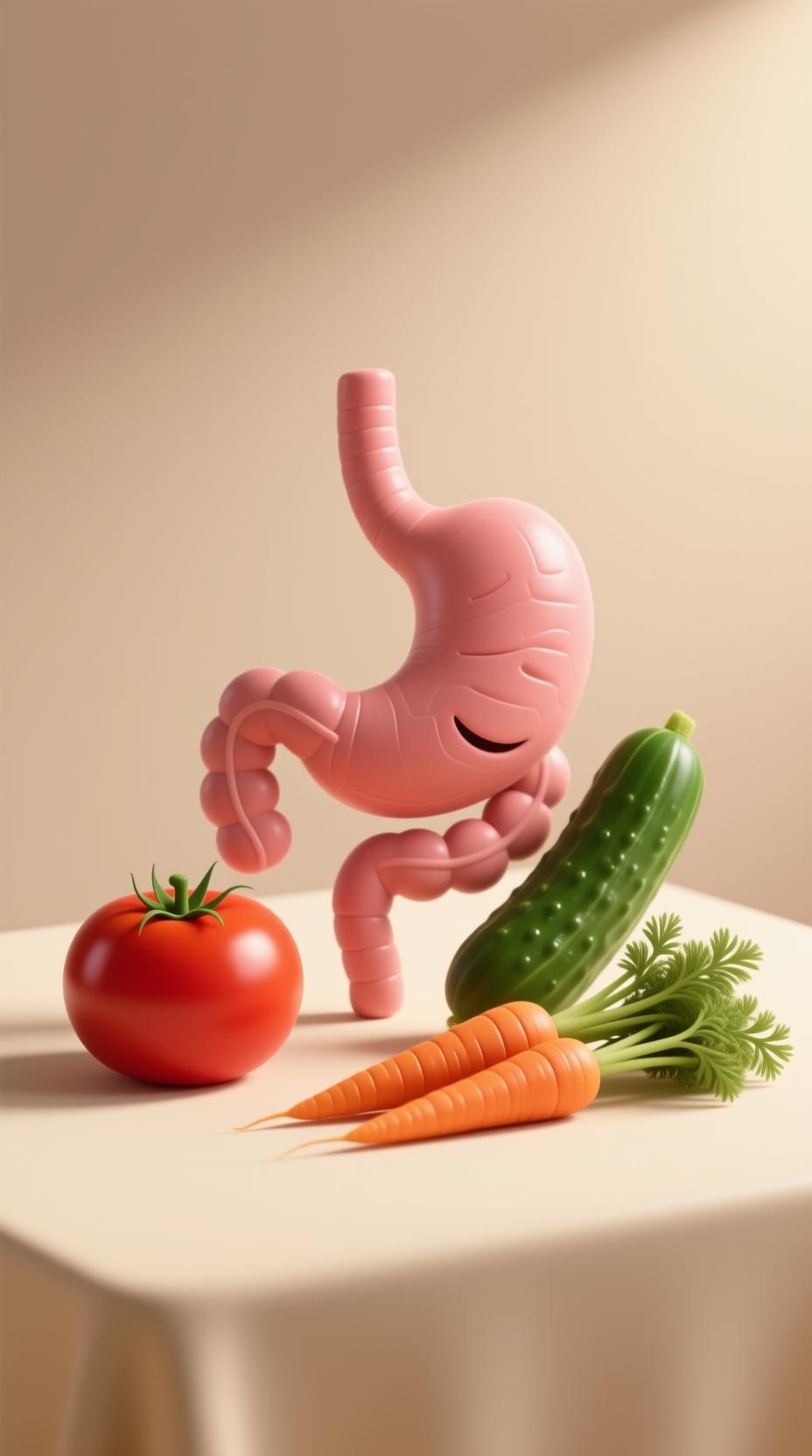 digestive health wellness concept fresh vegetables