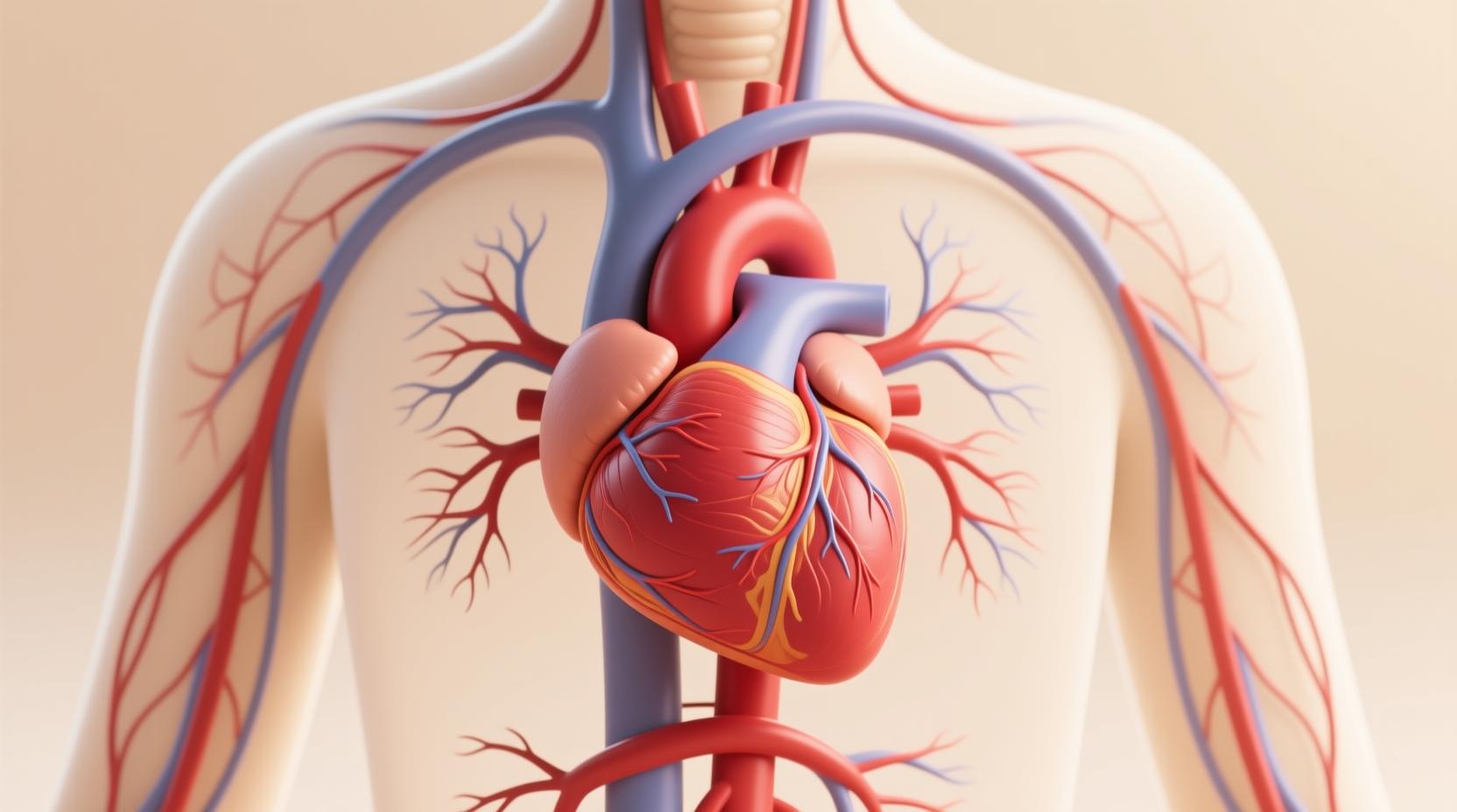 healthy heart cardiovascular system medical illustration